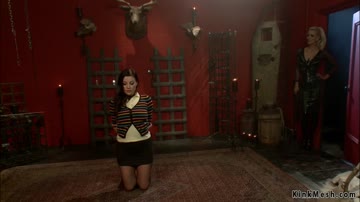 Lezdom whips and toys brunette