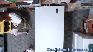 Slutty amateur thief gets cumshot