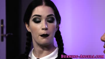 Kinky gothic slut with small tits drilled