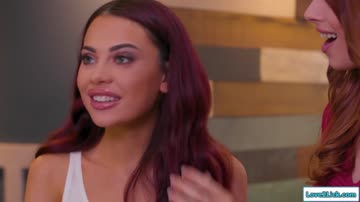 Lesbian bffs babes go down on each other in a hot threesome