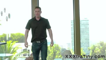 Little blonde teen gets pussy plowed