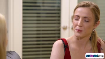 Small tits teacher licking a busty milf