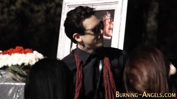 Tattooed emo whore with small tits rides