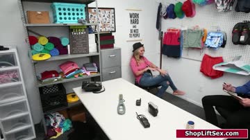 Horny blonde thief gets dominated and fucked hard by officer