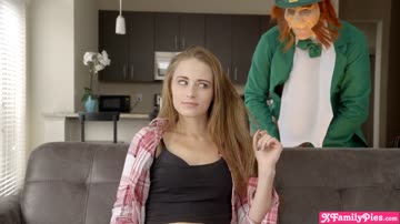 Leprechaun haunting petite teen stepsister until they fucked