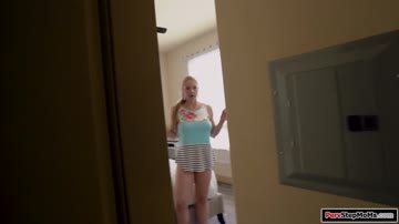 Busty stepmom deepthroats stepsons cock