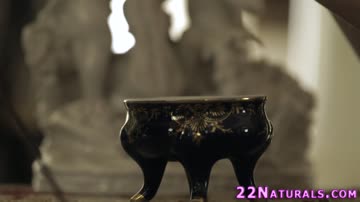 Blonde teenage hottie with small tits