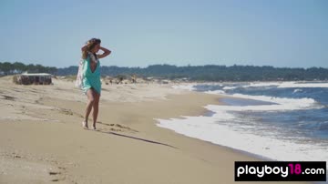 All natural ukrainian Lilii stripping on the beach
