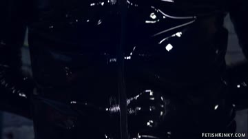 Mistress fucks bound man with machine