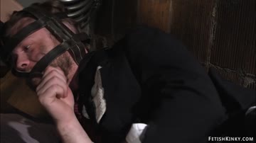 Tattooed busty femdom pegs man