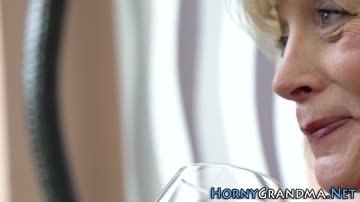 Skinny blonde granny with small tits