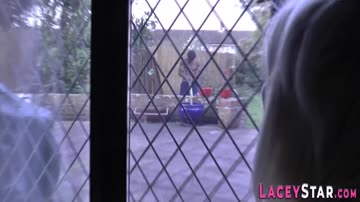 Old busty fat slut gobbles bbc