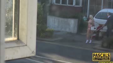 Busty dominated blonde milf throats shlong