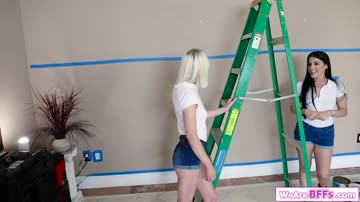 Teen babe fucked by a guy while bffs waiting for their turn