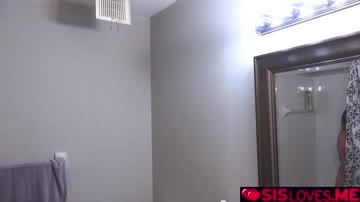 Mila Marx letting her stepbro perv her as she takes a shower