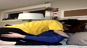 Petite girl taking big bong rips feelin herself