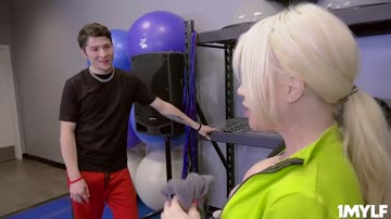 MILF Nikki lets Connor peel her tights off and slide his cock into her juicy pussy