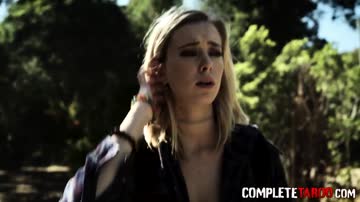 Taboo blonde teenager plowed for cum