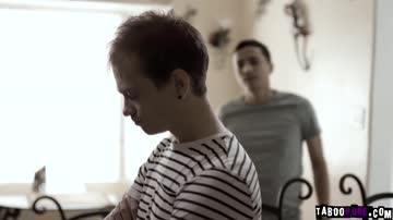 Ricky and Alex showered their stepmom Serene with their sticky loads