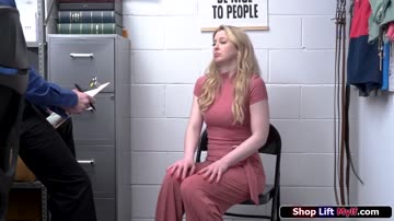 Busty milf thief facefucked by horny officer to avoid cops