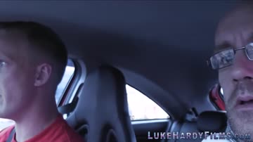 Brunette bangs british pornstar Luke Hardy