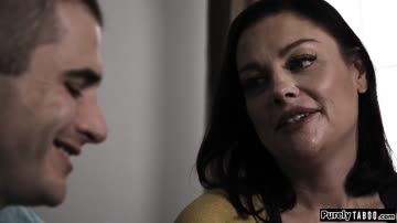 Brunette stepmom want her big cock stepson to impregnate her