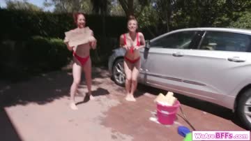 Three bffs paid to lick and facesit and fuck their customer