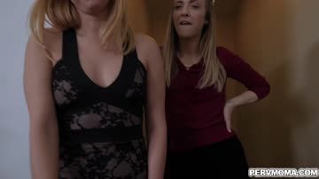 Horny milfs sucking the young studs big prick
