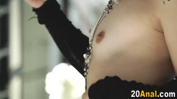 Hot teenager with small tits butt fucked
