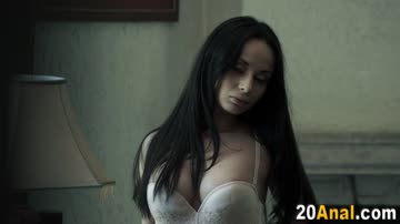 Busty babe takes big cock in her ass