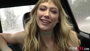 Horny blonde slut with small tits smashed