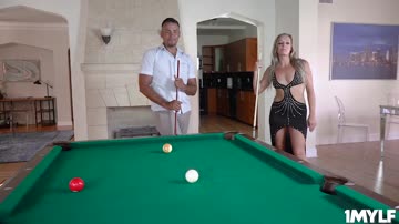 Stud eating Tucker Stevens pussy right on top of the pool table