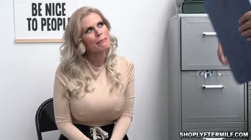 Big tits blonde milf Casca Akashova caught stealing and punished