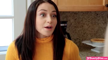 Stepsister teens both want his cock for Thanksgiving