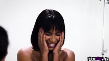 Jenna Foxx got her ebony pussy licked and banged by a nice couple