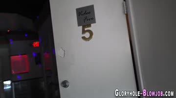 Gloryhole milf facialized after fucking