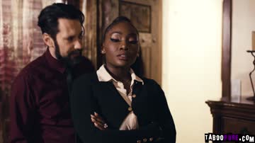 Black babe with big tits gets her pussy fucked so wild