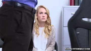 Stepmom Kylie Kingston and stepdaughter Natalie Knight sucking the officers big cock