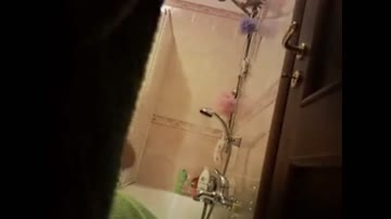 my niece is showering so horny