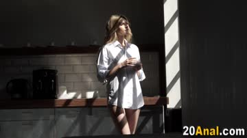 Tattooed blonde with small tits ass fucked