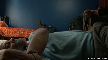Gagged and tied hostage rough banged