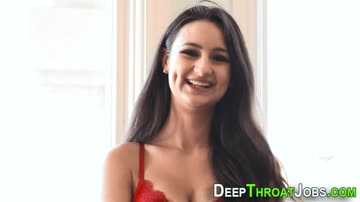 Teen throats big black dick and gets facial