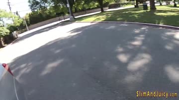 Teen with big round butt gets pussy pounded