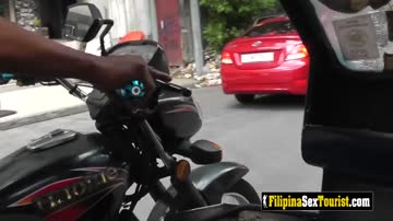 Horny backpacker is receiving a blowjob from a sexy Asian teen today!