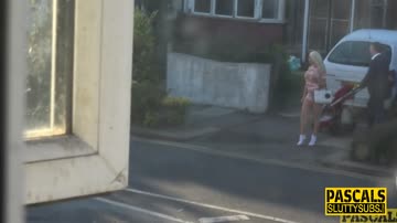 Throated busty submissive gets anally pounded