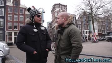 Amsterdam hooker gobbles cock and gets banged