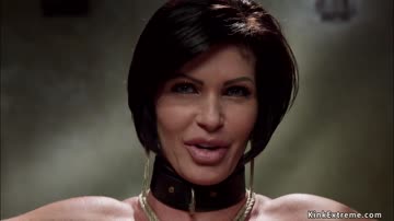 Huge tits MILF slave gangbanged