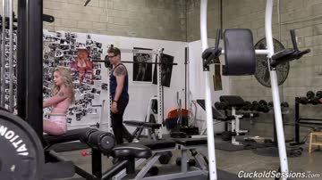 lexi lore cuckolds her husband in the gym with a blackman.
