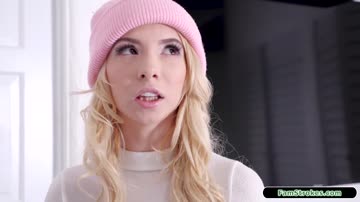 I fuck my petite blonde teen stepsis for stealing my laptop