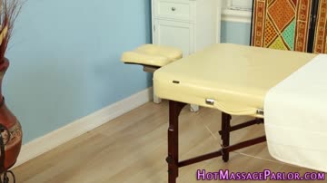 Pierced brunette masseuse jerks and gobbles